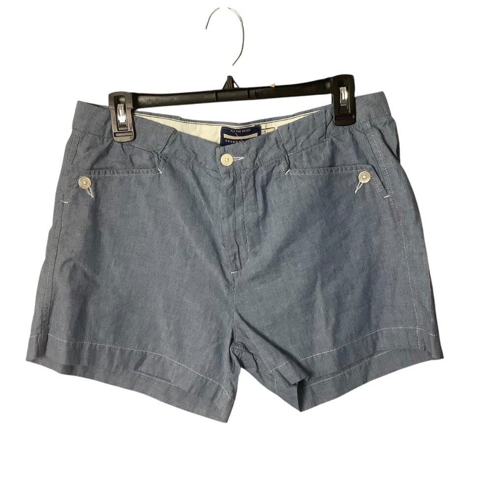 Guideboat Co. Chambray Blue Women Shorts Size 30 Summer Nautical 100% Cotton‎